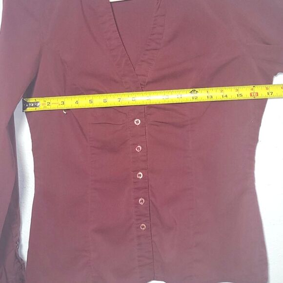 Zac & Rachel Women's Size Small Burgundy Shirt - Picture 4 of 6